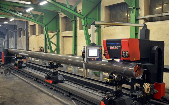 برش و پخ زنی پنج محور هواگاز و پلاسما جهت لوله مدل PPCM ساخت پروموتک لهستان